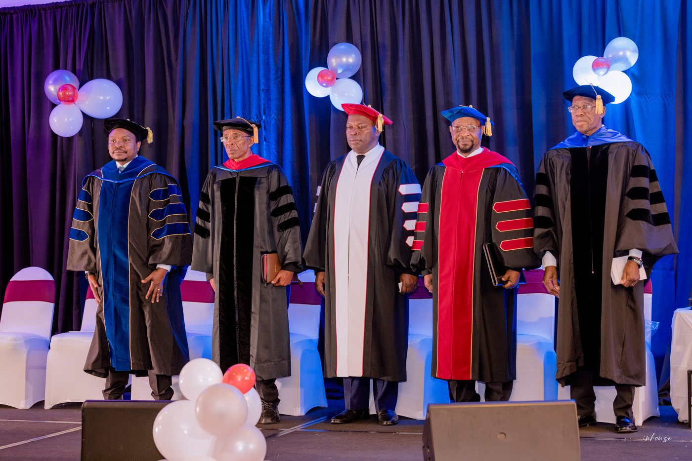 UIBC faculty and leadership at a commencement ceremony